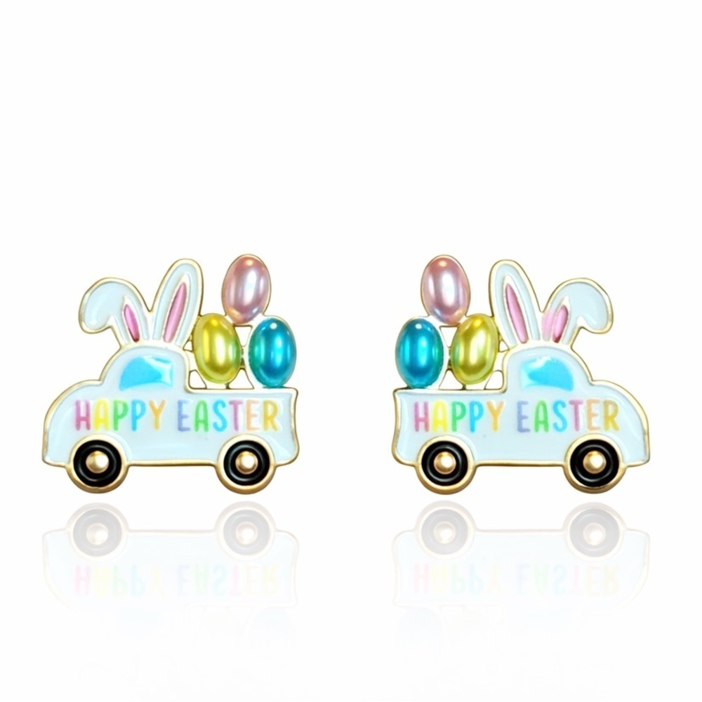 ⚜️ Colorful Easter Bunny Earrings